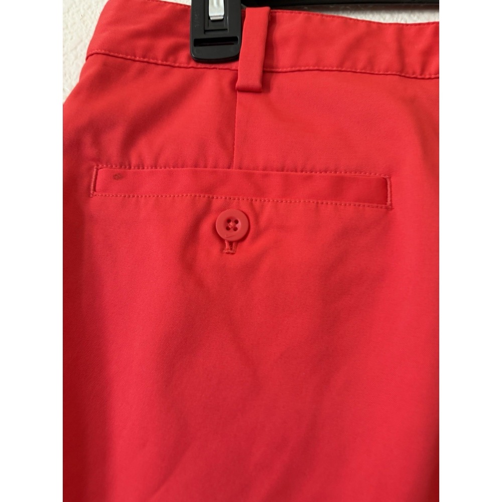 Nike Dri-Fit Golf Chino Shorts Mens 30 Red Performance Athletic Flat Front - Picture 7 of 16